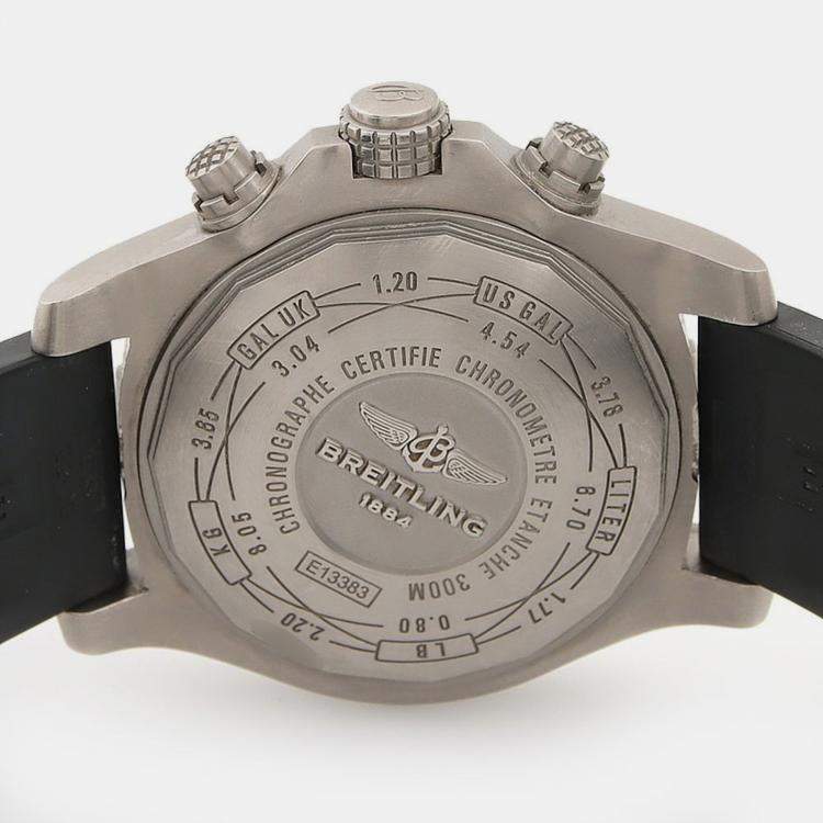 Pre Owned Breitling Avenger E13383 Automatic Chronograph Titanium Men's Wristwatch 44mm