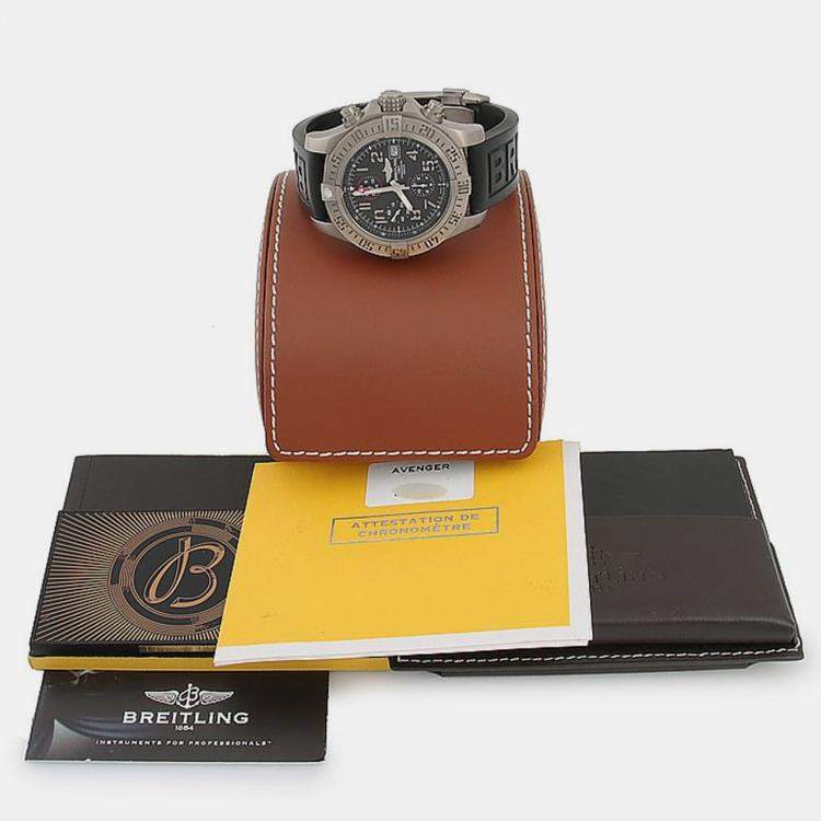 Pre Owned Breitling Avenger E13383 Automatic Chronograph Titanium Men's Wristwatch 44mm