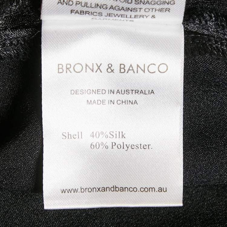 مملوكة مسبقًا Bronx & Banco Black Satin Cut-Out One Shoulder Ruffled Gown XS