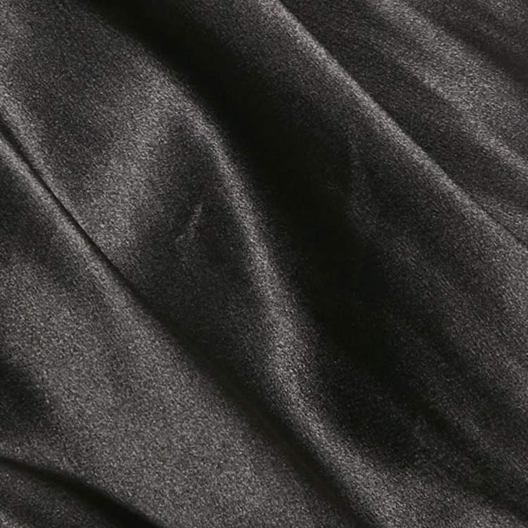 مملوكة مسبقًا Bronx & Banco Black Satin Cut-Out One Shoulder Ruffled Gown XS