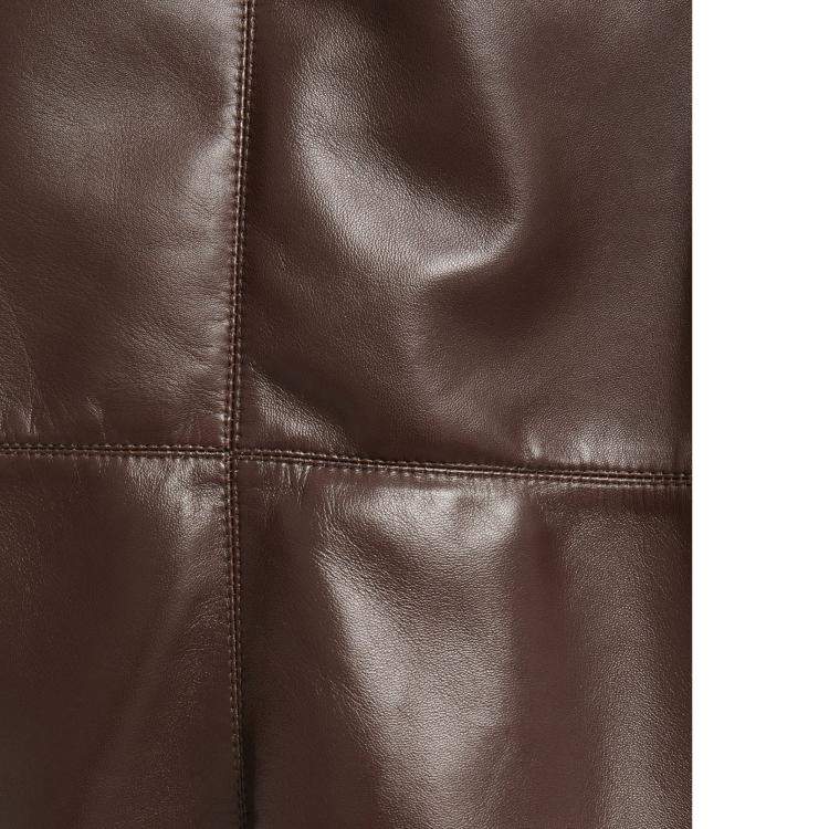 Pre Owned Brunello Cucinelli Brown Lambskin Leather Jacket M (IT 42)