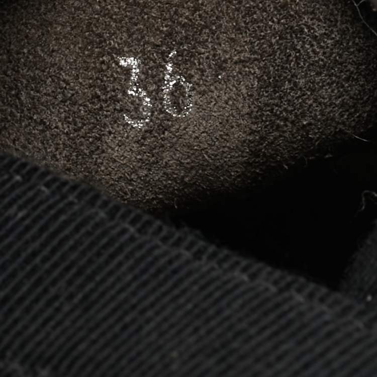 Pre Owned Brunello Cucinelli Grey Metal and Suede Espadrille Slingback Flats Size 36