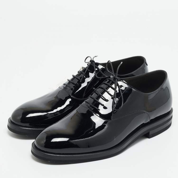 Pre Owned Brunello Cucinelli Size 43 Black Patent Leather Oxfords