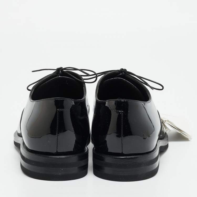 Pre Owned Brunello Cucinelli Size 43 Black Patent Leather Oxfords