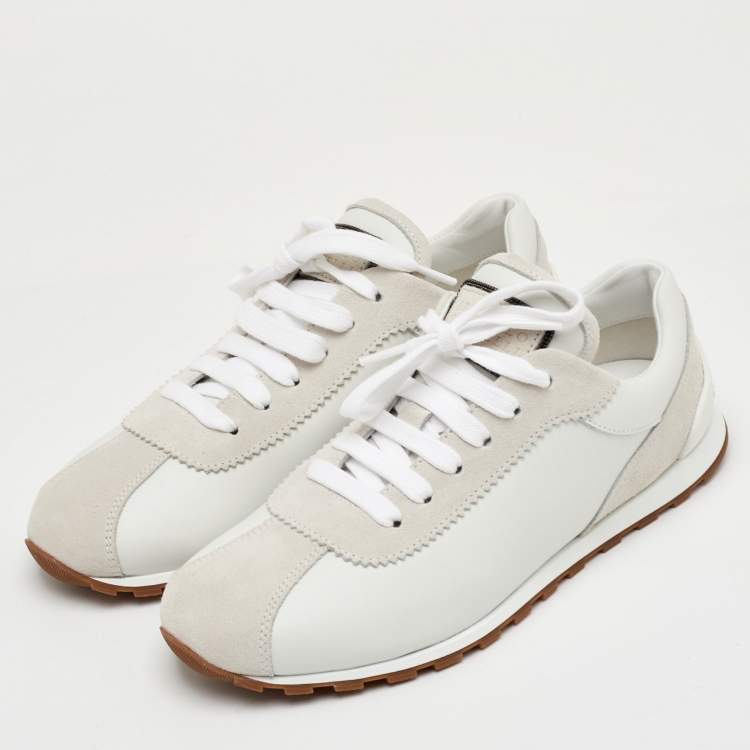 مملوكة مسبقًا حذاء رياضي برونيللو كوتشينيلي سليب أون جلد أسود مقاس 39.5