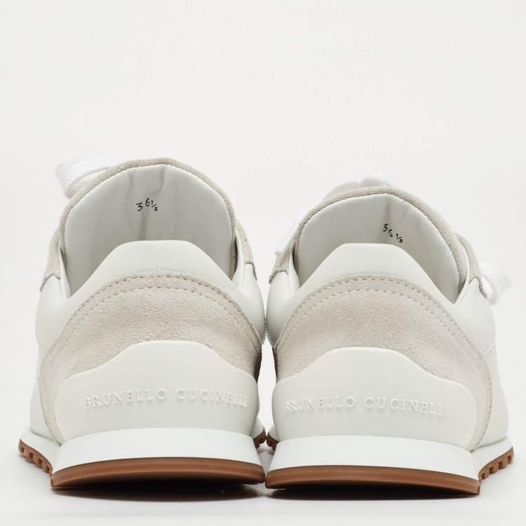 مملوكة مسبقًا حذاء رياضي برونيللو كوتشينيلي سليب أون جلد أسود مقاس 39.5