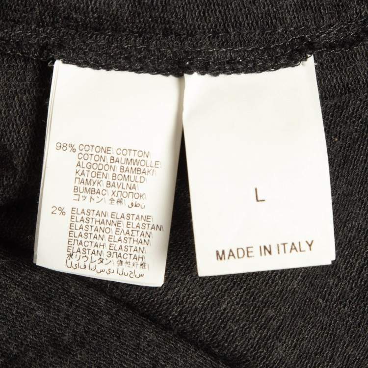 Pre Owned Brunello Cucinelli Grey Embellished Cotton Knit Hot Pants L