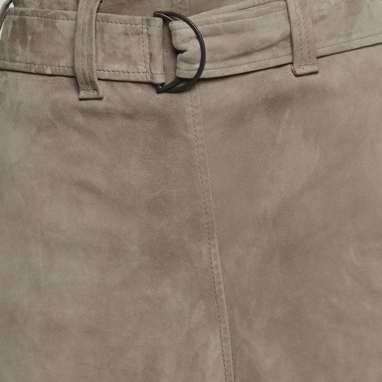 Pre Owned Brunello Cucinelli Beige Suede Shorts S
