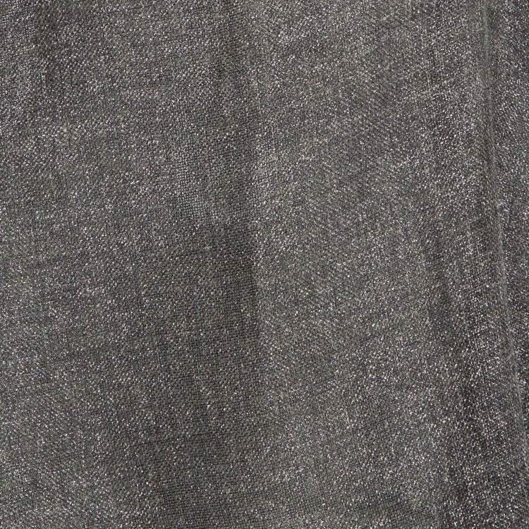 Pre Owned Brunello Cucinelli  Metallic Lurex & Linen Blend Kaftan Top (ONE SIZE)