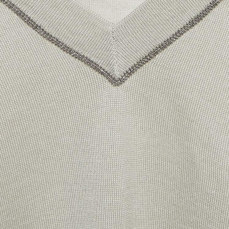 Pre Owned Brunello Cucinelli Green Knit Pant and Top Set M