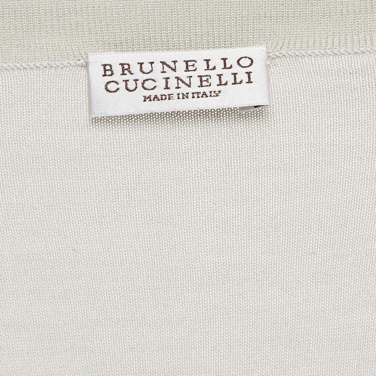 Pre Owned Brunello Cucinelli Green Knit Pant and Top Set M