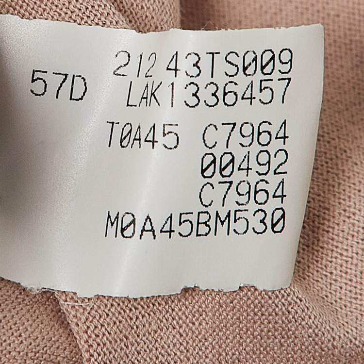 Pre Owned Brunello Cucinelli Nude Pink Cotton Faux Pocket Detail T-Shirt S