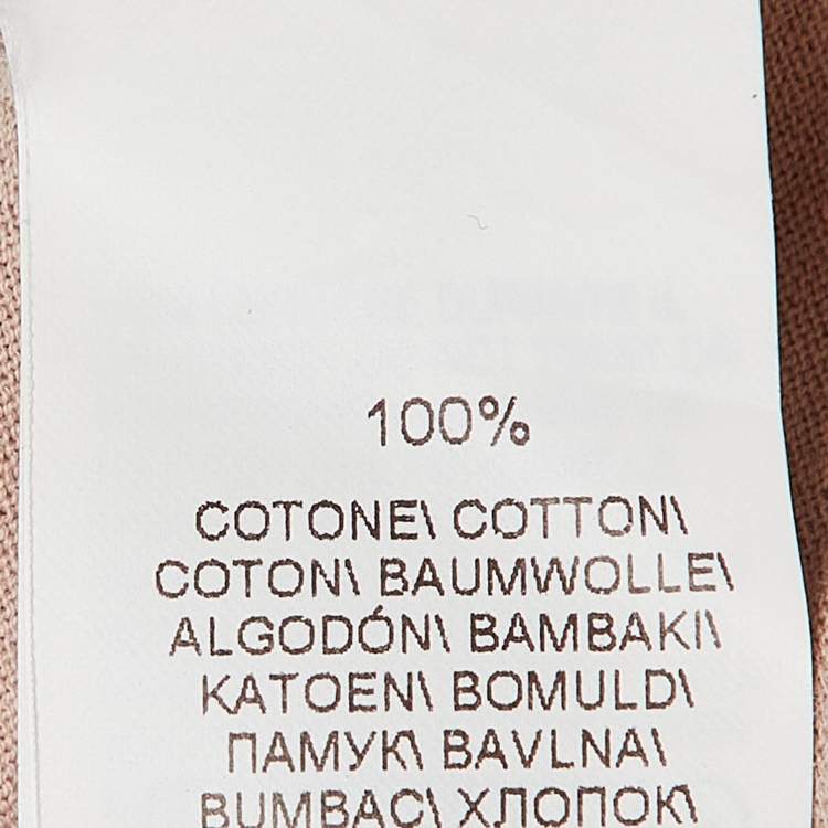 Pre Owned Brunello Cucinelli Nude Pink Cotton Faux Pocket Detail T-Shirt S