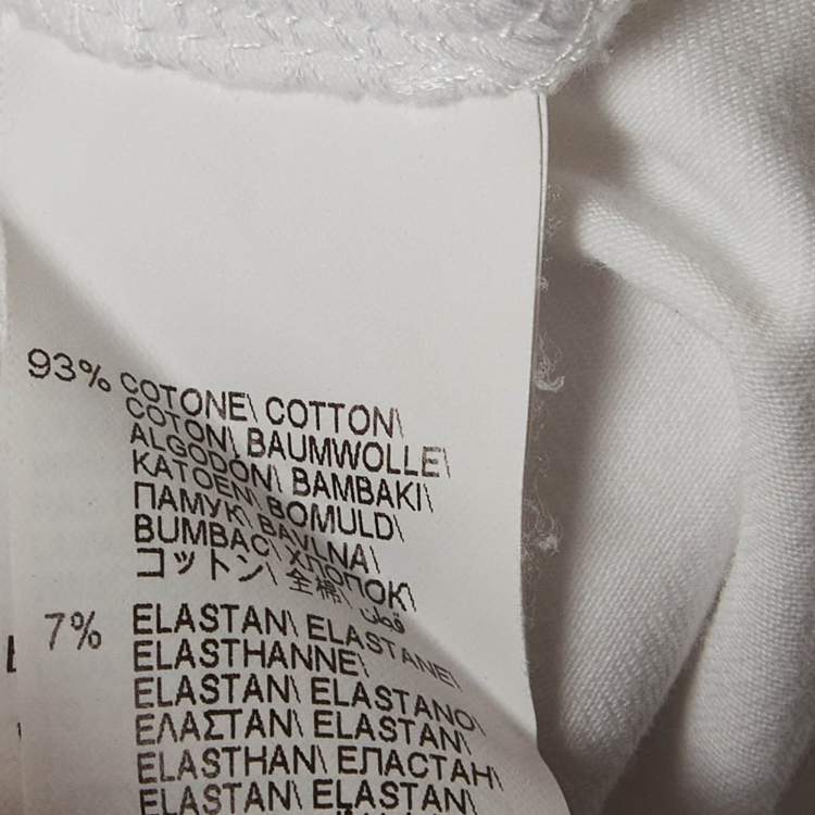 Pre Owned Brunello Cucinelli White Cotton Slim Fit Crew Neck T-Shirt L