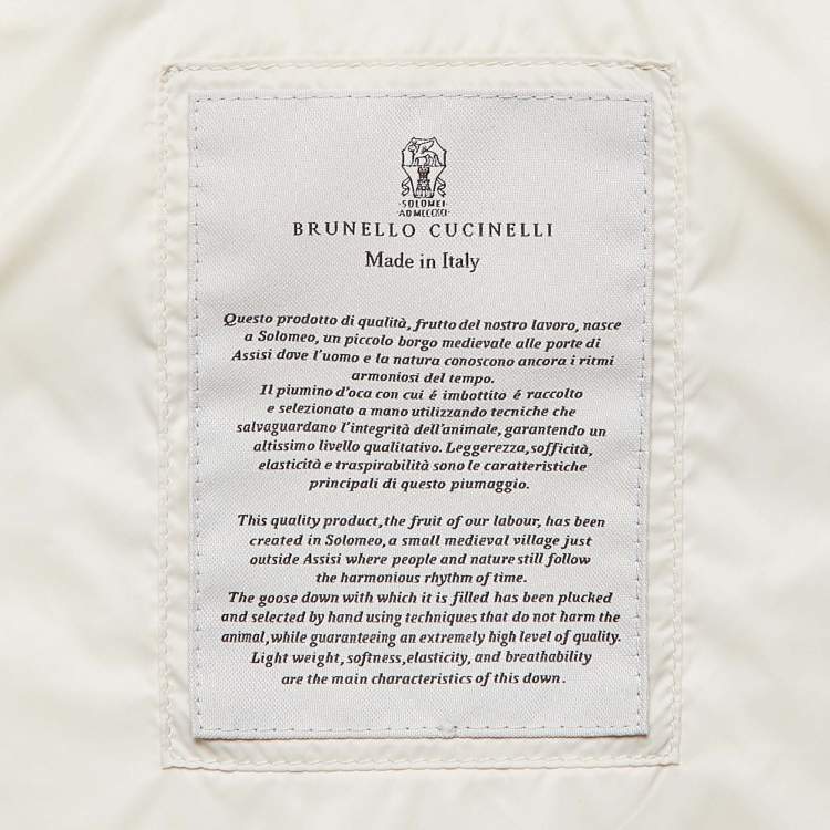 Pre Owned Brunello Cucinelli Green Synthetic Zip-Up Quilted Down Vest S