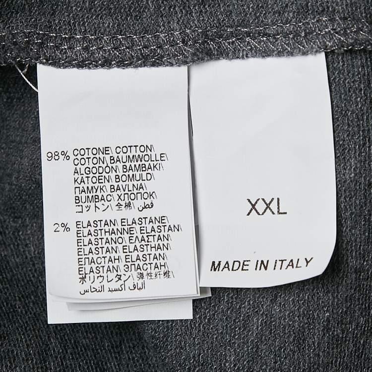 Pre Owned Brunello Cucinelli Grey Logo Embroidered Cotton Sleeveless Short Dress XXL