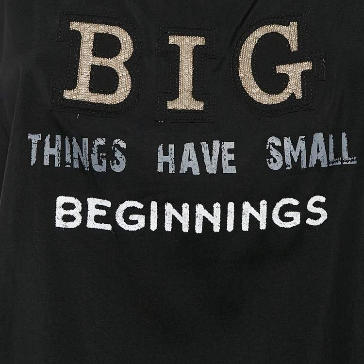 Pre Owned Brunello Cucinelli Black Printed Silk Monili Bead Detail Tank Top M