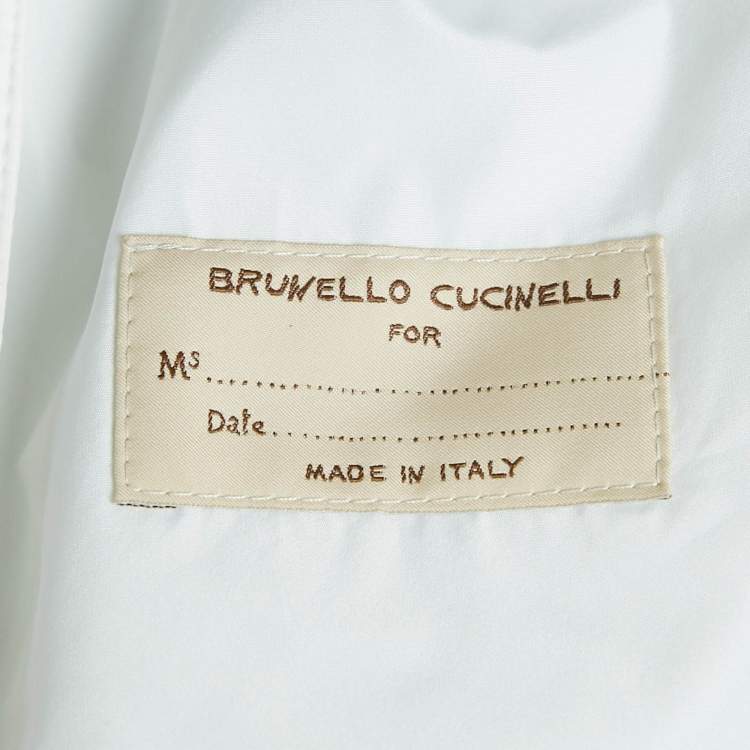 Pre Owned Brunello Cucinelli Grey Synthetic Puffer Down Vest L