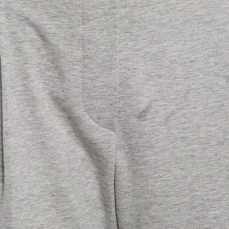Pre Owned Brunello Cucinelli Grey Cotton Knit Monili Bead Detail Joggers S