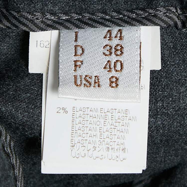 Pre Owned Brunello Cucinelli Grey Wool Trackpants M