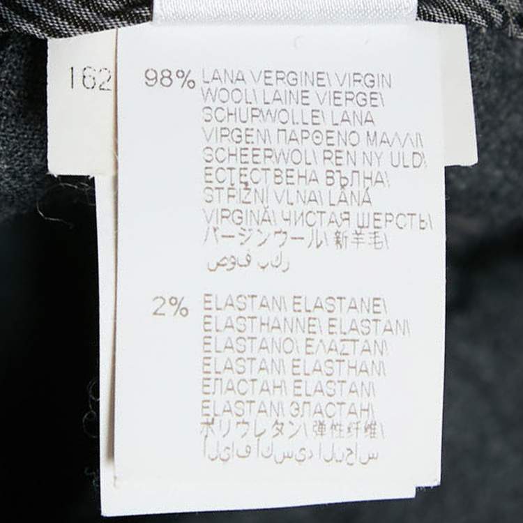 Pre Owned Brunello Cucinelli Grey Wool Trackpants M