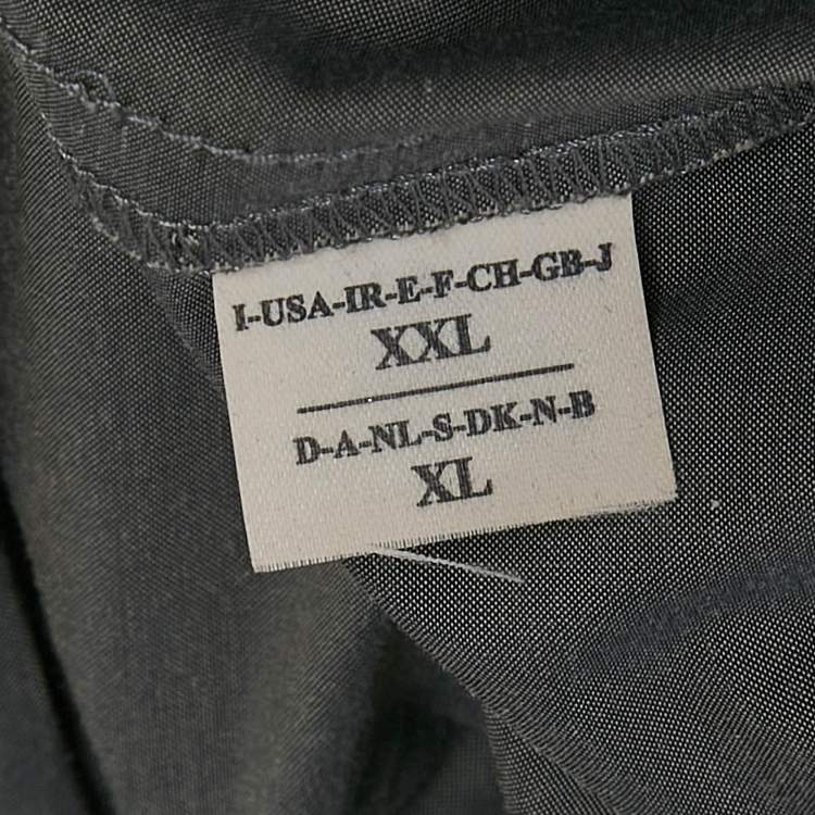 Pre Owned Brunello Cucinelli Grey Cotton Blend Single Breasted Blazer XXL