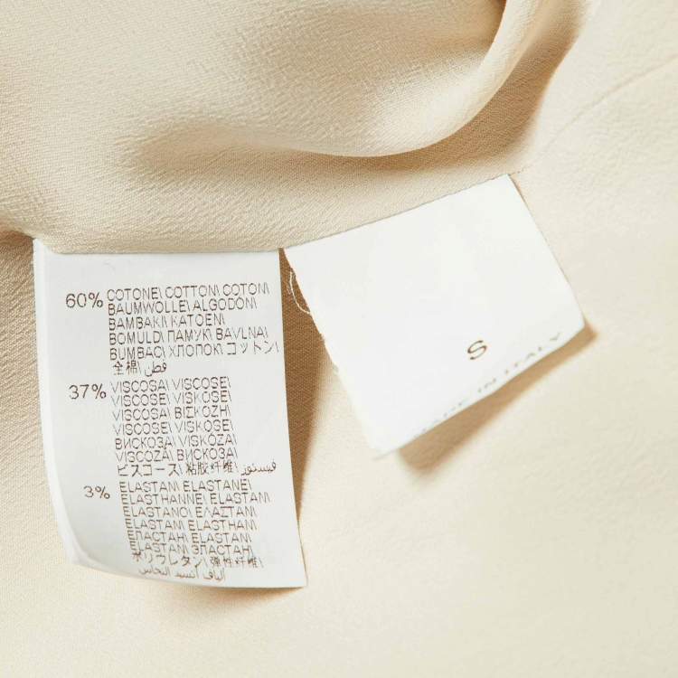 Pre Owned Brunello Cucinelli Light Beige Cotton Monili Detail Jumpsuit S