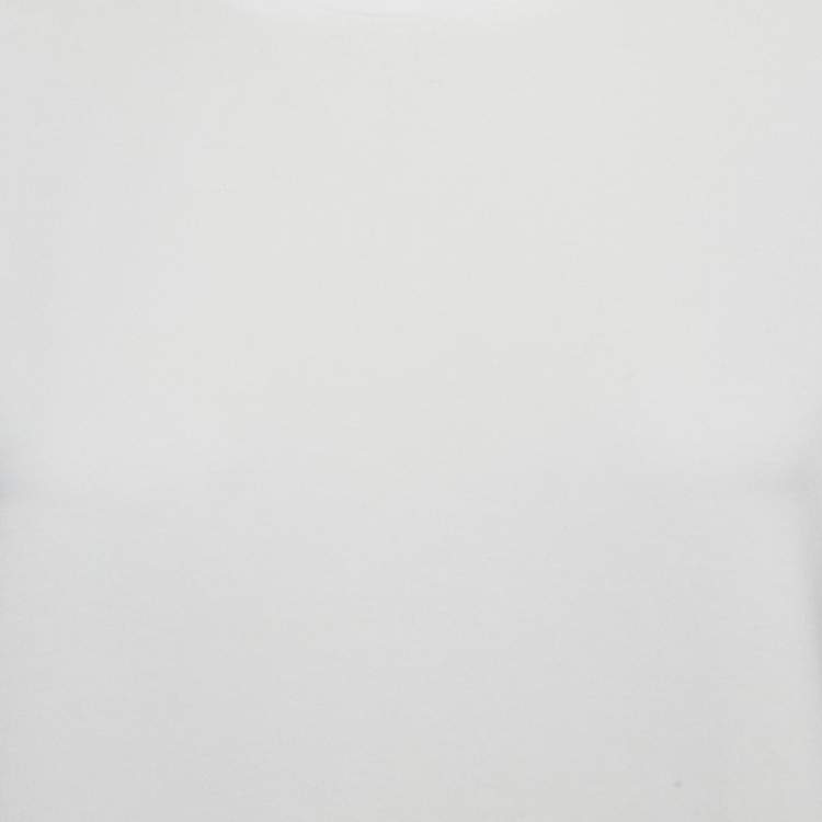 Pre Owned Brunello Cucinelli White Monili Trim Jersey T-Shirt L