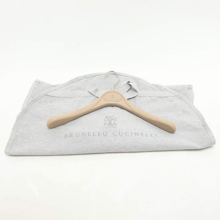 Pre Owned Brunello Cucinelli Grey Silk Button Front Shirt L