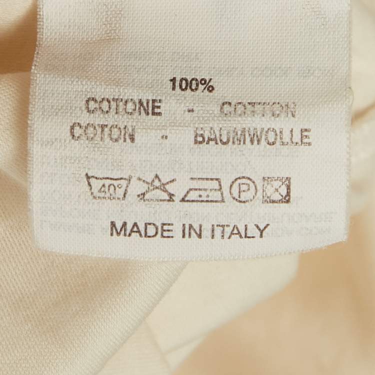 Pre Owned Brunello Cucinelli Cream Cotton Knit Long Dress M