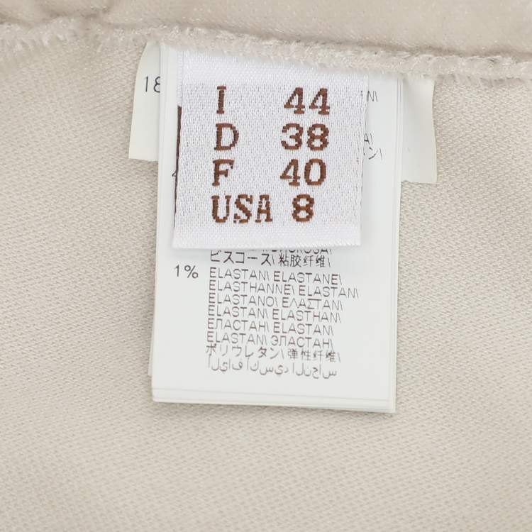 Pre Owned Brunello Cucinelli Cream Velvet Pant M