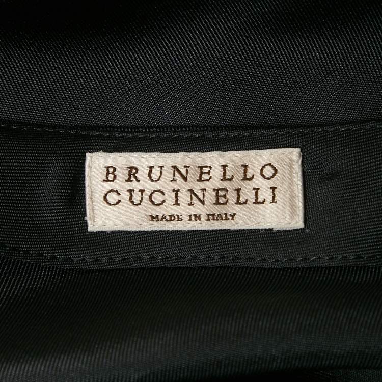 Pre Owned Brunello Cucinelli Blue Monili Detail Silk Asymmetric Sleeve Top S