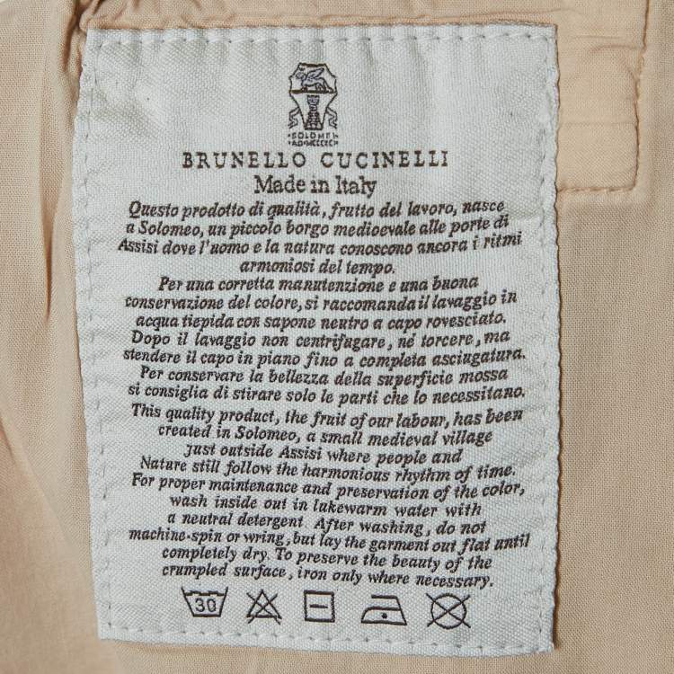 Pre Owned Brunello Cucinelli White Cotton High-Rise Jeans S Waist 26"