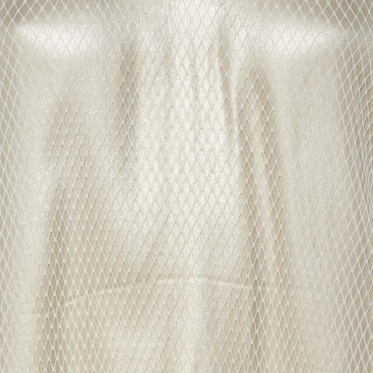 Pre Owned Brunello Cuccinelli Beige Mesh Silk Tank Top XS