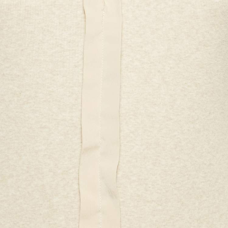 Pre Owned Brunello Cucinelli Light Beige Rib Knit Top L