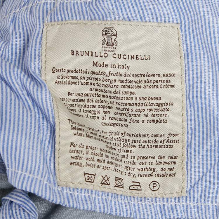 مملوكة مسبقًا Brunello Cucinelli Light Blue Denim Skinny Fit Jeans S Waist 30"