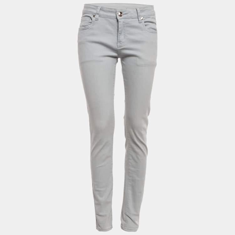 مملوكة مسبقًا Brunello Cucinelli Light Blue Denim Skinny Fit Jeans S Waist 30"