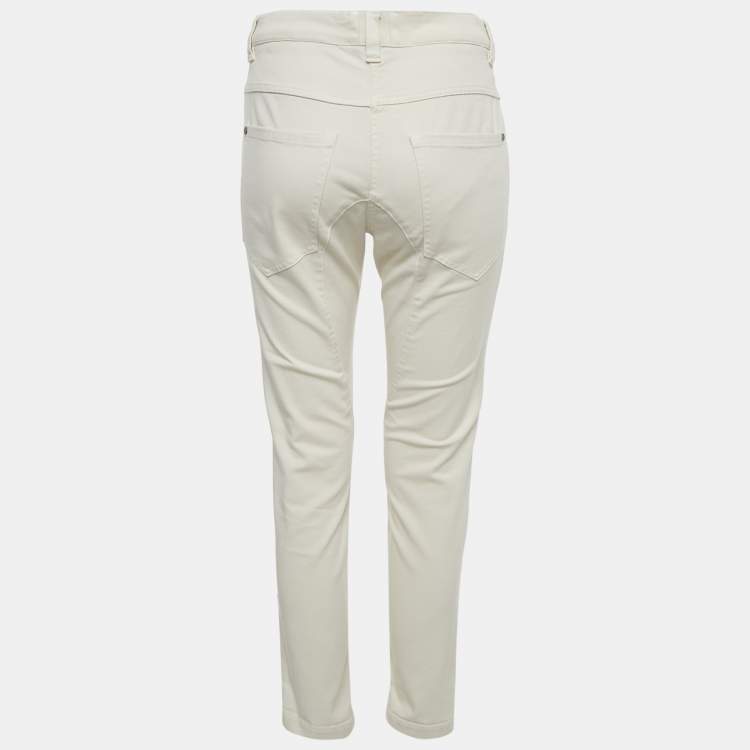 Pre Owned Brunello Cucinelli Beige Denim Regular Fit Jeans S Waist 32" 
