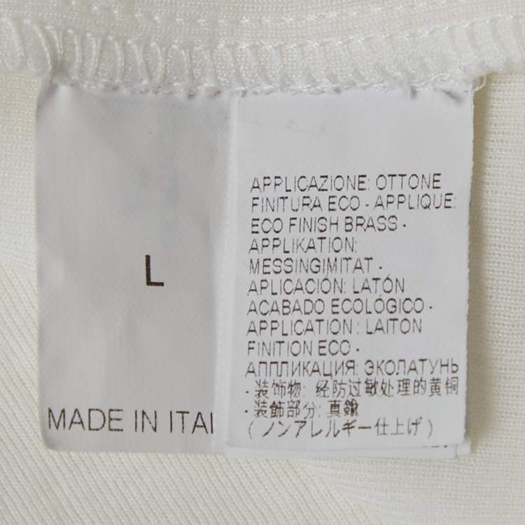 Pre Owned Brunello Cucinelli White Jersey Monili Pocket Detail Sleeveless Mini Dress L