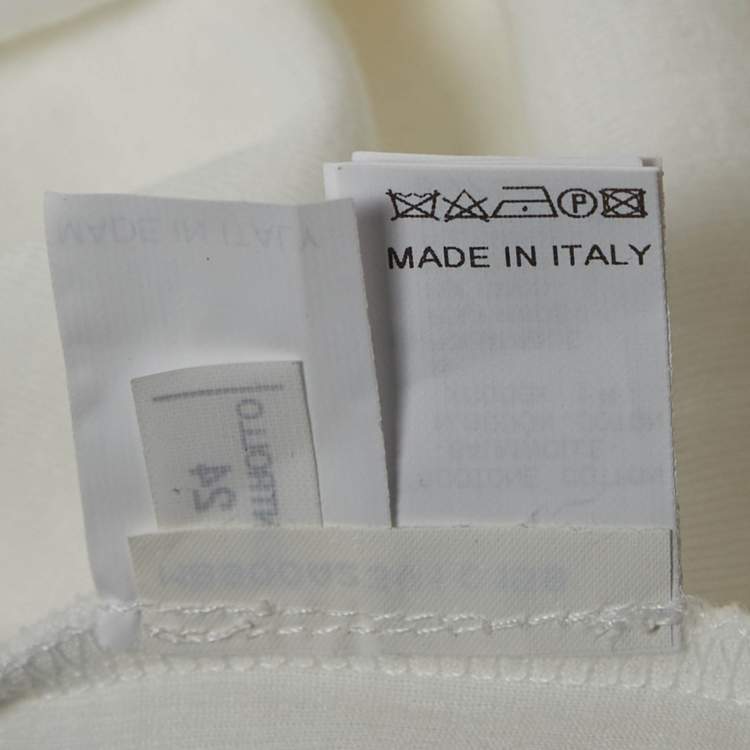 Pre Owned Brunello Cucinelli White Jersey Monili Pocket Detail Sleeveless Mini Dress L