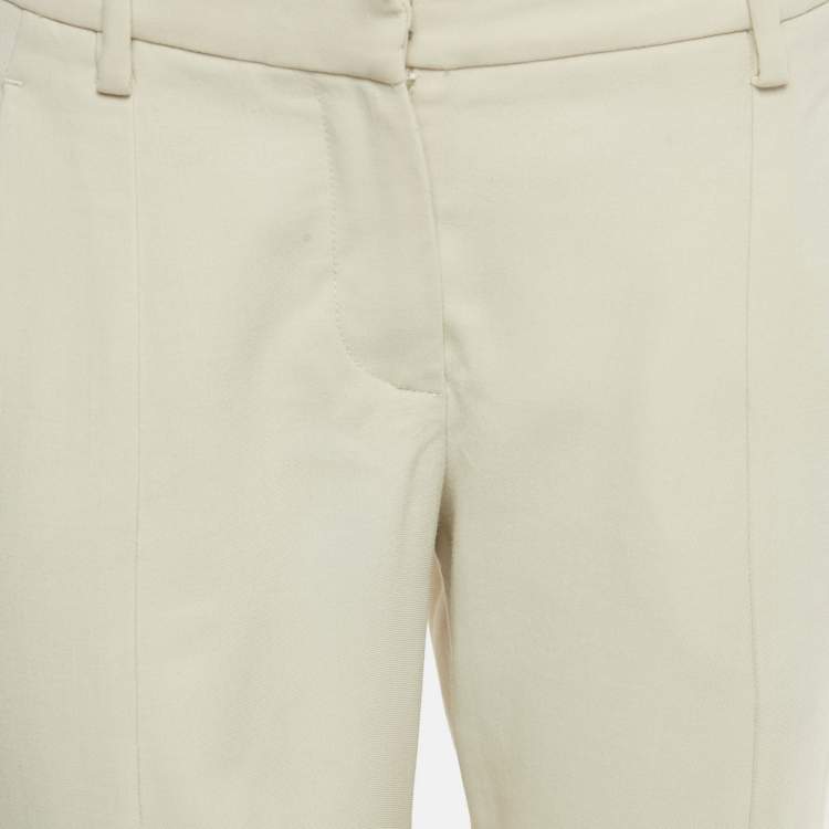 Pre Owned Brunello Cucinelli Beige Wool Blend Jogger Pants S