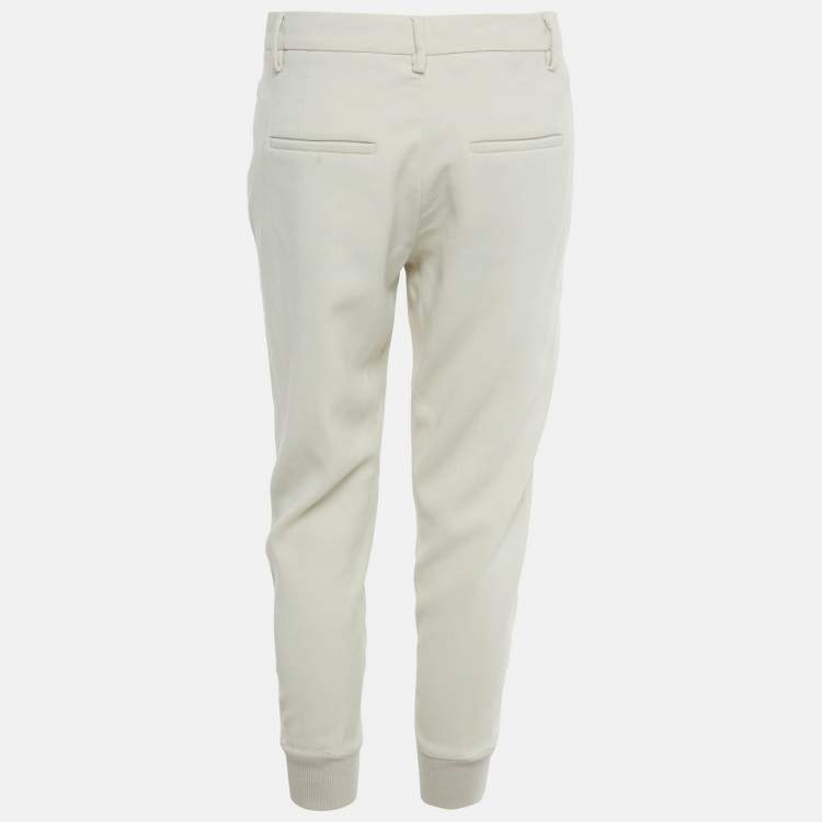 Pre Owned Brunello Cucinelli Beige Wool Blend Jogger Pants S