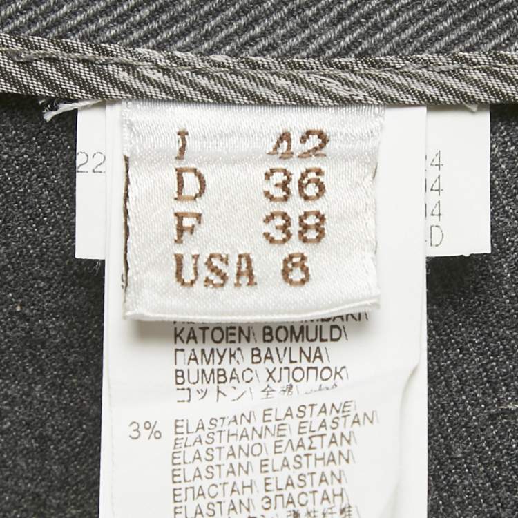 Pre Owned Brunello Cucinelli Grey Gabardine Formal Trousers M