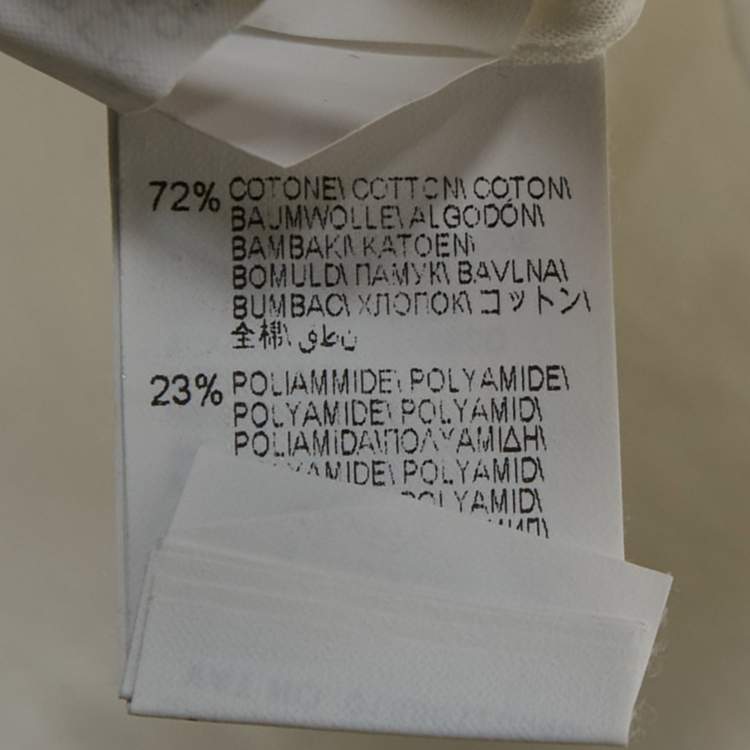 مملوكة مسبقًا Brunello Cucinelli White Collar Embellished Trim Cotton Blend Shirt M