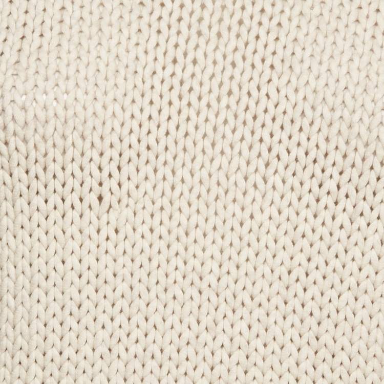 Pre Owned Brunello Cucinelli Cream Knit Sleeveless Top M