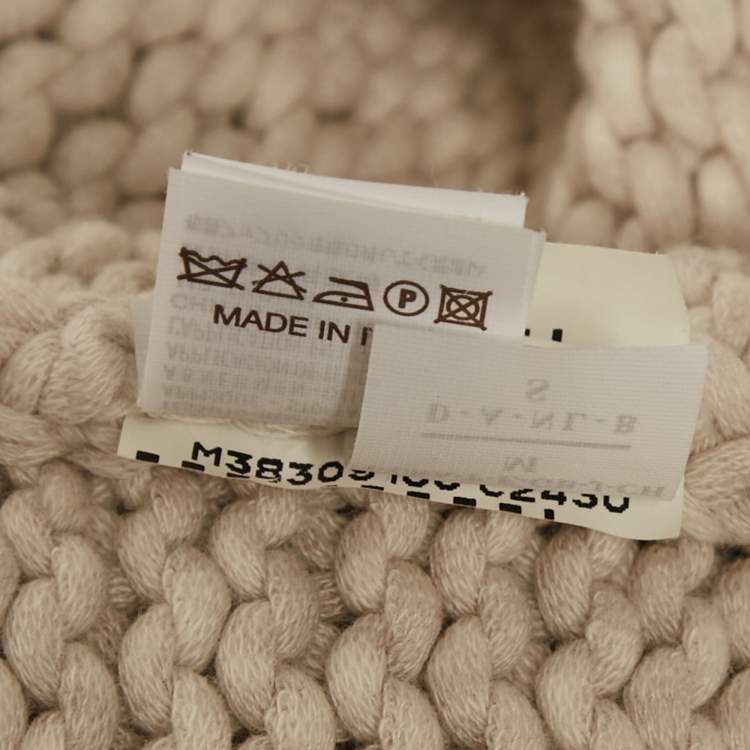 Pre Owned Brunello Cucinelli Cream Knit Sleeveless Top M