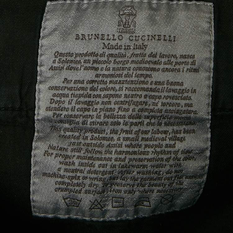 Pre Owned Brunello Cucinelli Black Denim Straight Leg Mid Rise Jeans S/Waist 27"