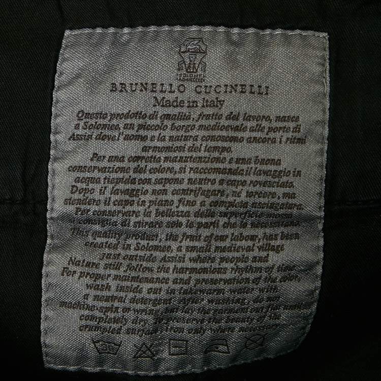 Pre Owned Brunello Cucinelli Black Denim Straight Leg Mid Rise Jeans S/Waist 27"