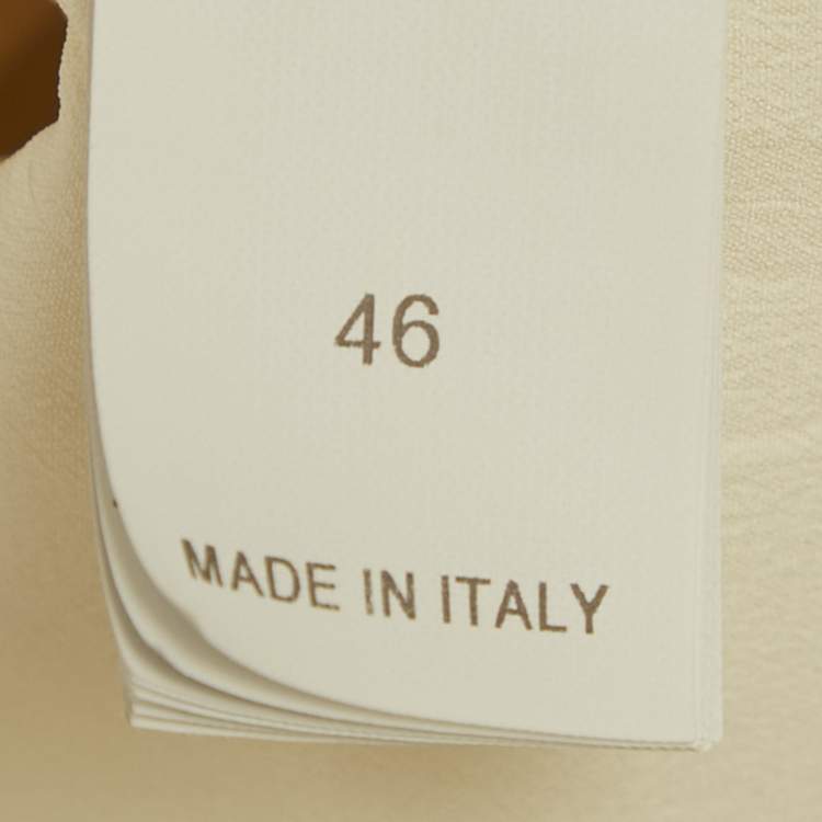 Pre Owned Brunello Cucinelli Cream Wool Blend Embellished Blazer L