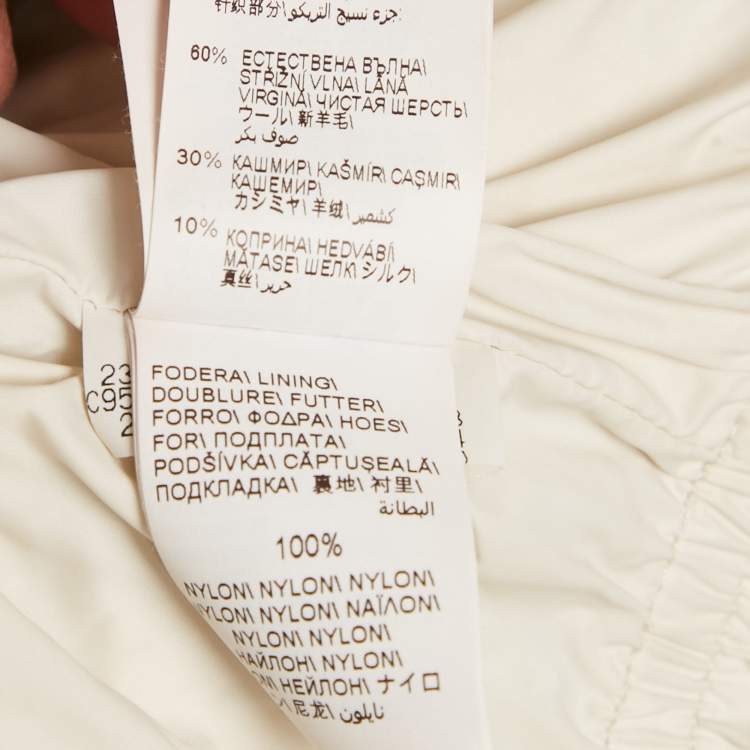 Pre Owned Brunello Cucinelli Beige Synthetic Puffer Down Jacket XS